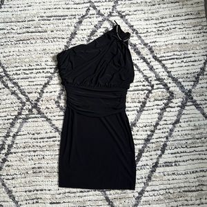 Mini Black One Shoulder Dress